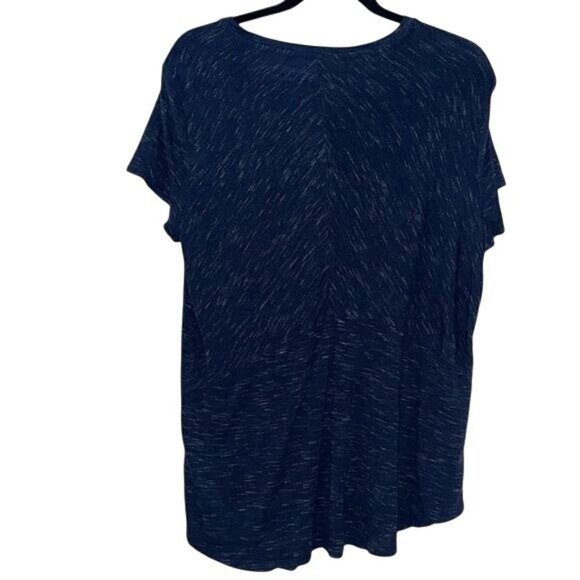 Avia Womens Blue Space-Dye T-Shirt L/G (12-14) Rayon & Spandex Made In Egypt - Picture 5 of 7